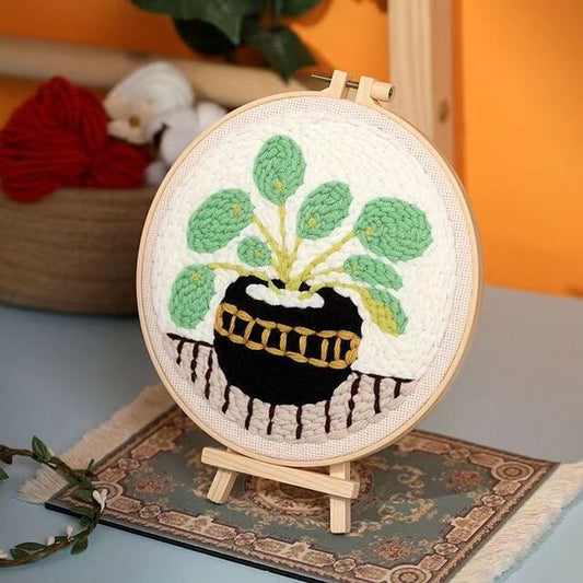 Plant In Vase - Punch Needle Kit