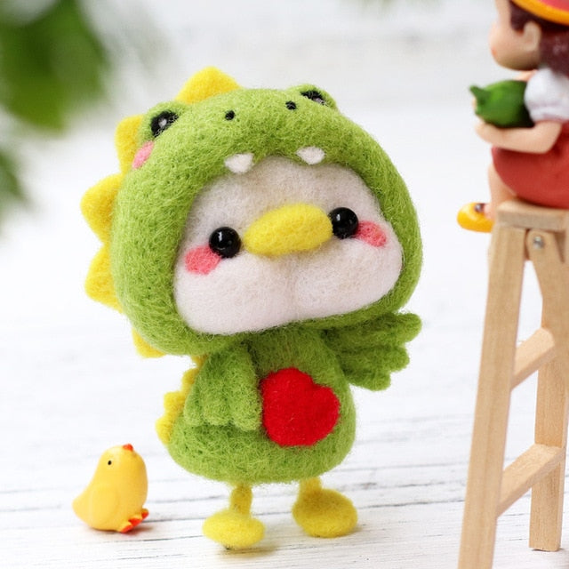 Dinosaur Duck - DIY Felt Painting Kit