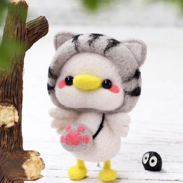 Cat Duck - DIY Felt Painting Kit