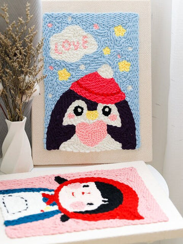 Love Penguin - Punch Needle Kit