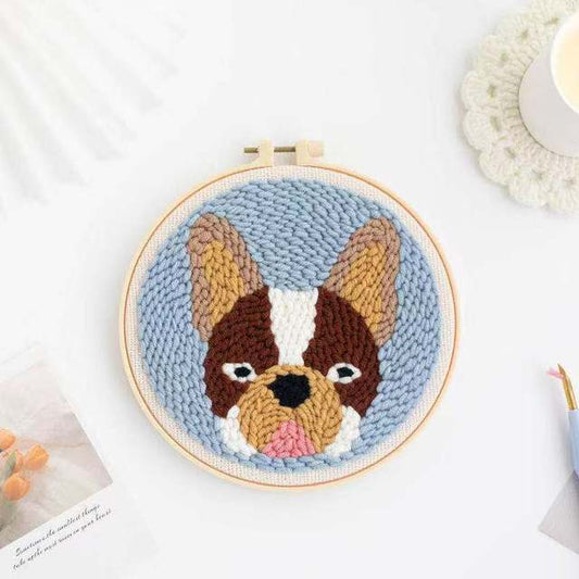 Boston Terrier - Punch Needle Kit