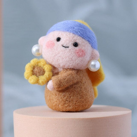 Girl Pearl Earring - DIY Felt Painting Kit