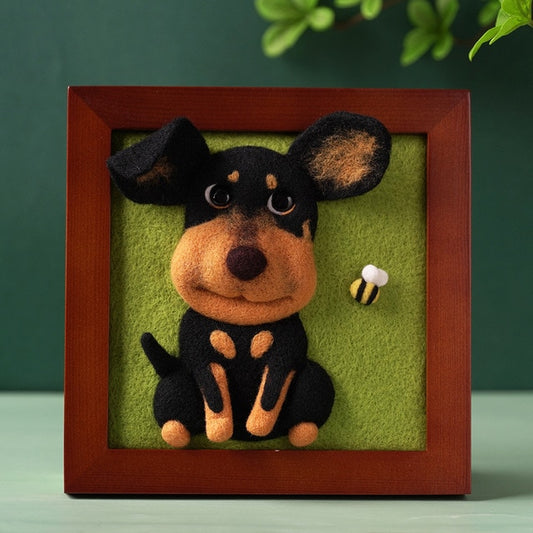 Puppy with Bee - DIY Felt Painting Kit